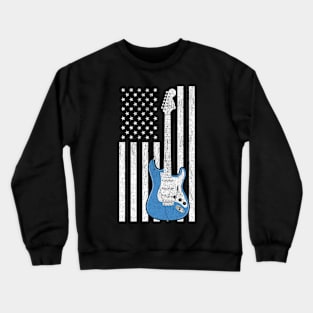 Patriotic Electric Guitar Crewneck Sweatshirt